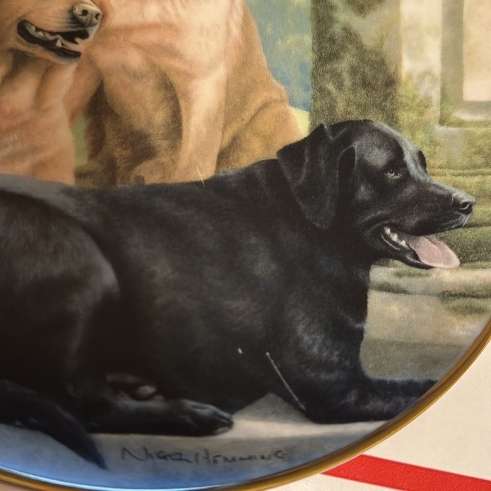 Canine Companions Franklin mint heirloom collectible plate dog art decor - Picture 5 of 5